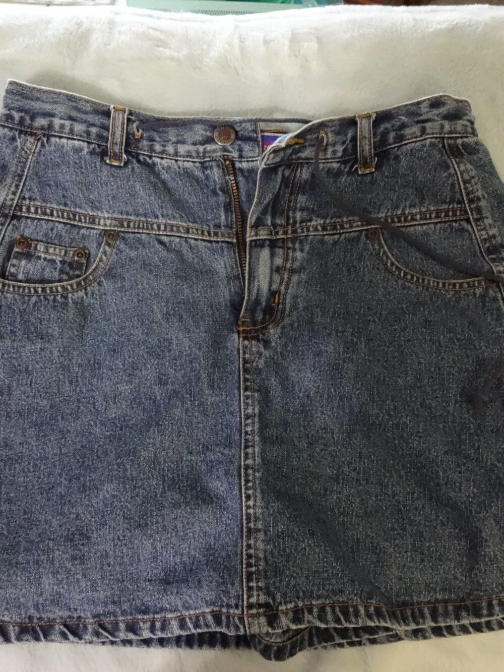 Vintage Y2K NorthCrest Belt Loop Pocket Denim Skort 6